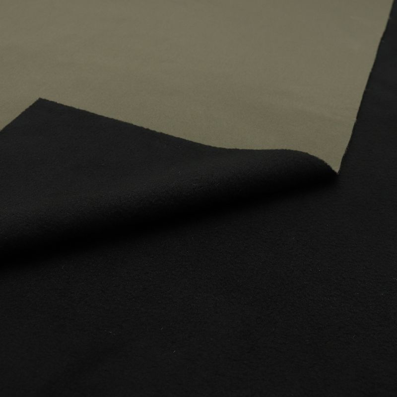 Ткань курточная 3х-слойная мембранная  шир.150см, хаки/черный 
