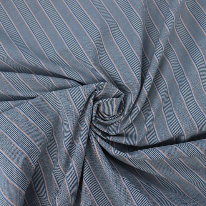 Ткань рубашечная шир.145см, светло-серые полосы