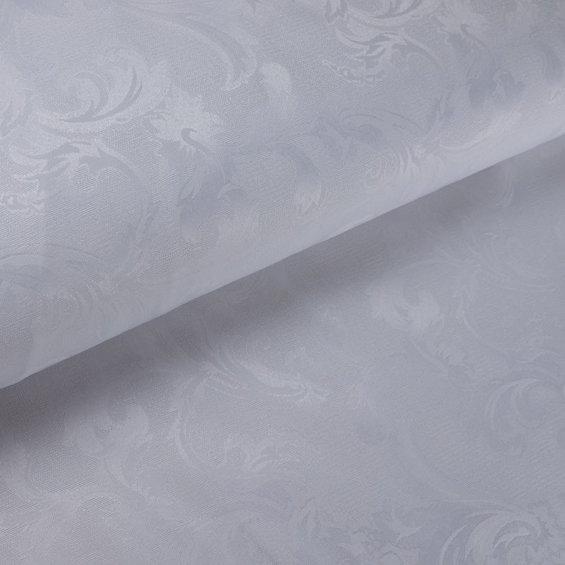Ткань скатертная шир.155см, цв.белый морозный рисунок