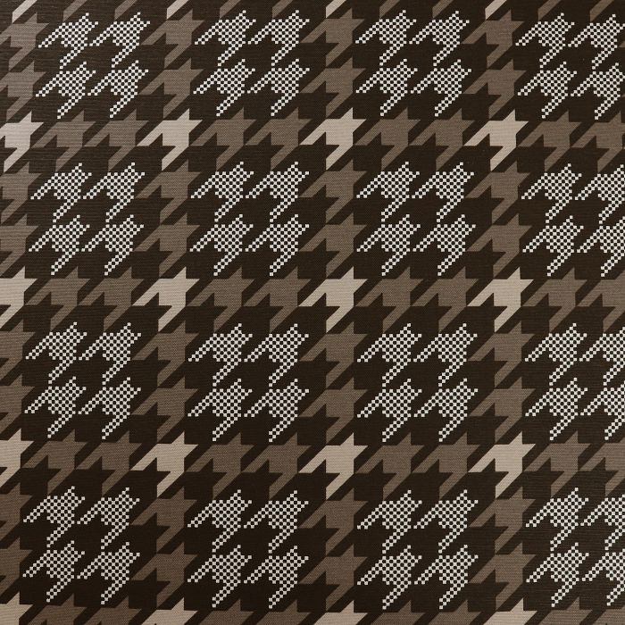 Ткань декоративная Duck с тефлоновой пропиткой шир.180см коричнево-бежевые гусиные лапки (670=00)			