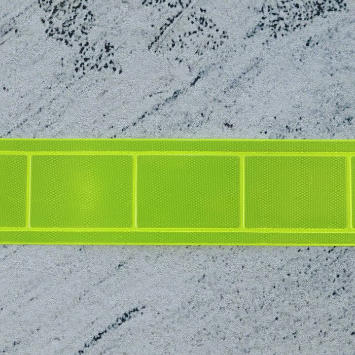 Лента светоотражающая пластиковая ширина 2,5см, цв.салатовый