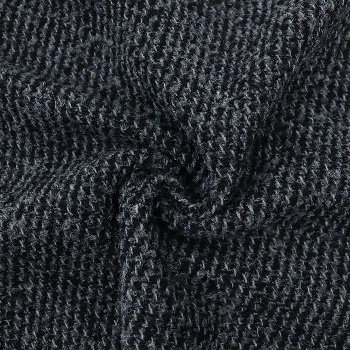 Ткань пальтовая шир.135см, цв.серо-черный меланж