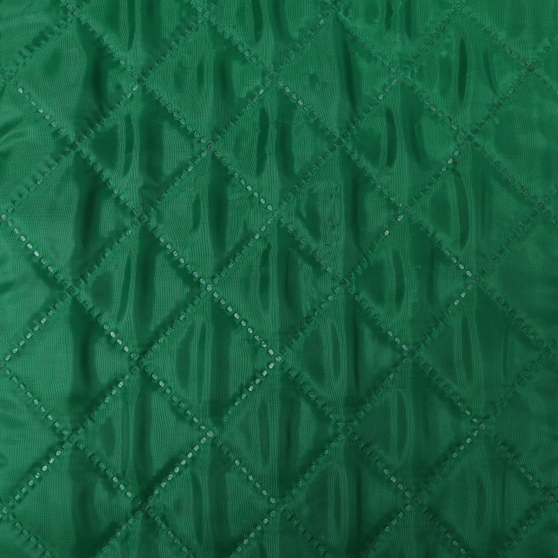 Ткань подкладочная стеганая шир.145см, цв. зеленый