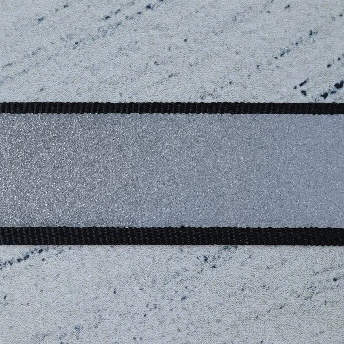 Лента светоотражающая ширина 2,5см, цв.серый на черном репсе
